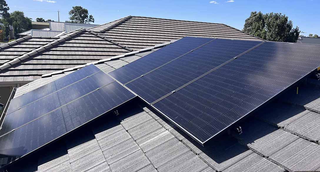 Ecosurge Electrical - Solar Installer near Gawler. Photo of roof containing solar panels, Ecosurge is a solar panel installer near Gawler